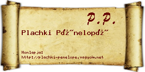 Plachki Pénelopé névjegykártya
